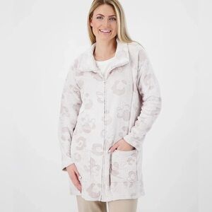 Disney Shaved Angel Fleece Zip Lounger-Beige/Leo Minnie-L NEW